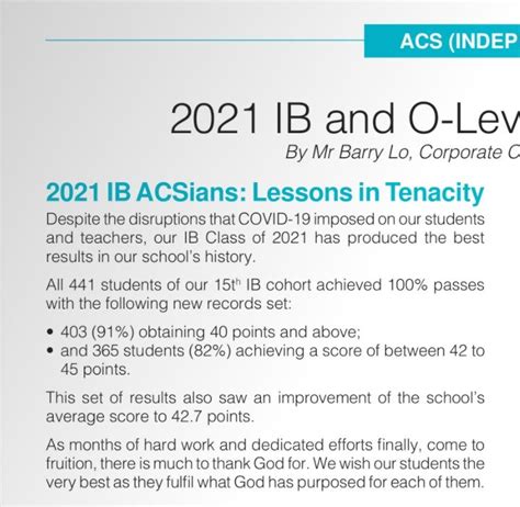IB Results in Singapore: The roundup so far.